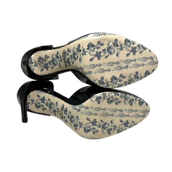 Gucci Daisy Ankle D'Orsay Pump Patent Leather Crystal Black 38.5 - Picture 7 of 8